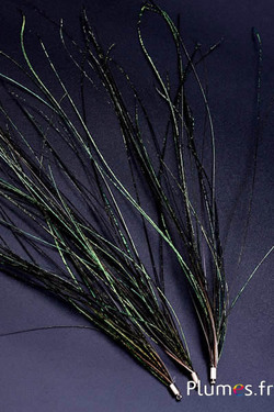 Pendentif fil de paon -  15-28 cm - vert naturel